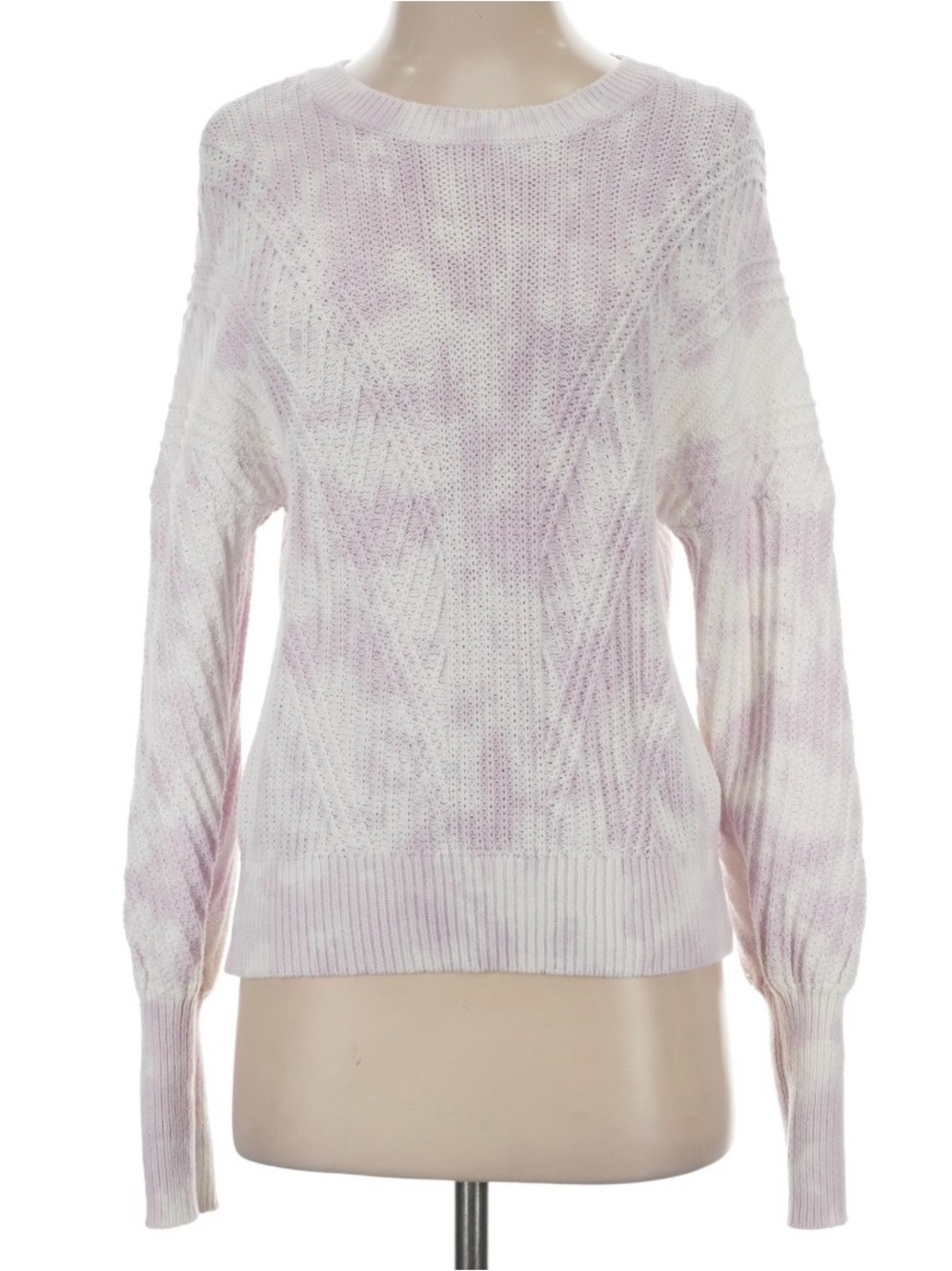 White pastel lavender neutral minimalist natural 100% cotton sweater